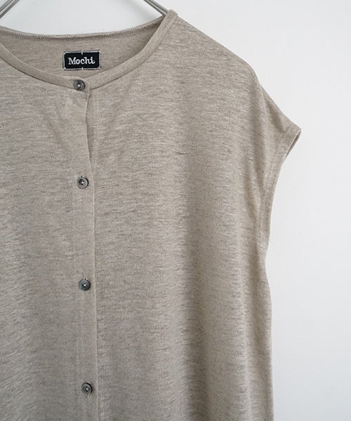 Moch モチ sleeveless knit dress [natural linen]265ms-kn-01