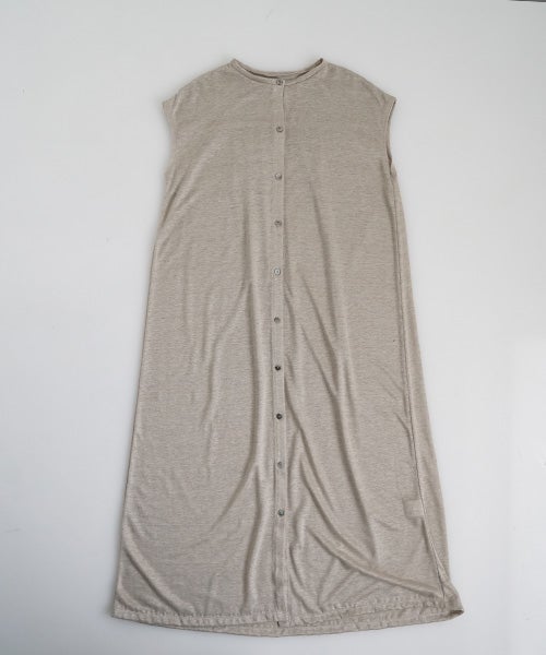 Moch モチ sleeveless knit dress [natural linen]265ms-kn-01