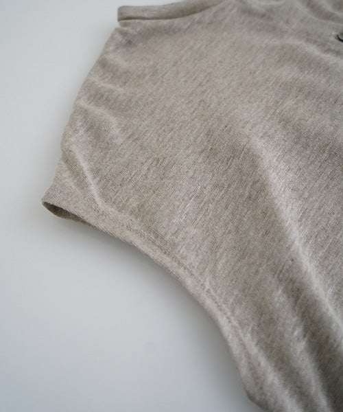 Moch モチ sleeveless knit dress [natural linen]265ms-kn-01