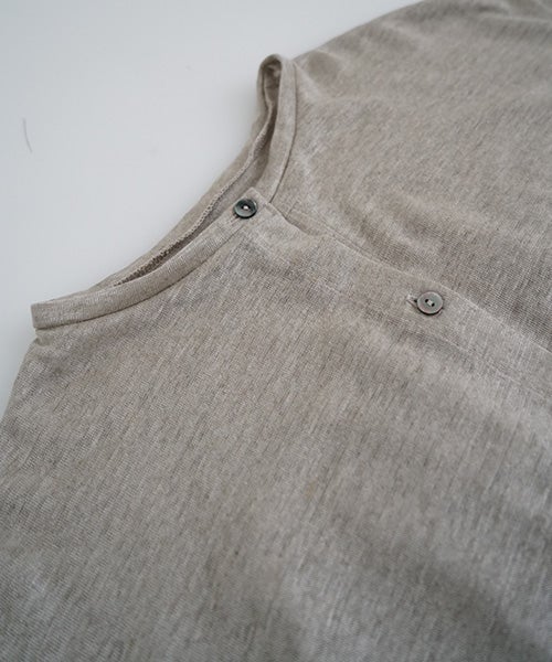 Moch モチ sleeveless knit dress [natural linen]265ms-kn-01