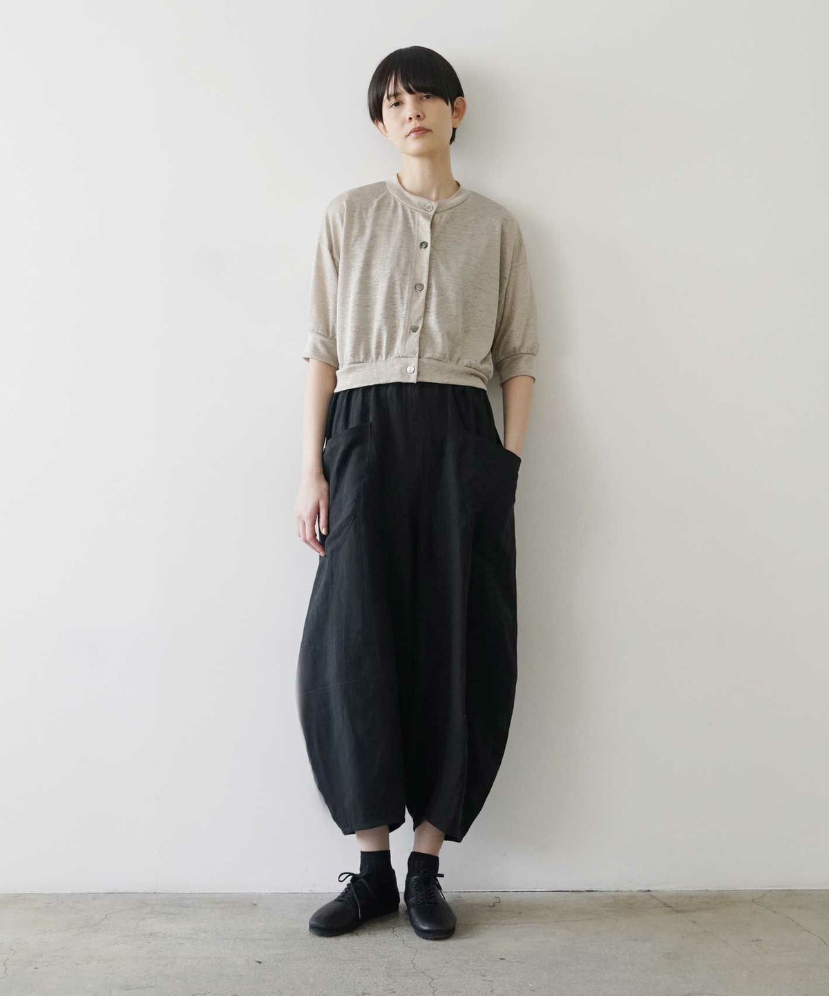 Mochi モチ sarouel pants [black]ma24-pt-02