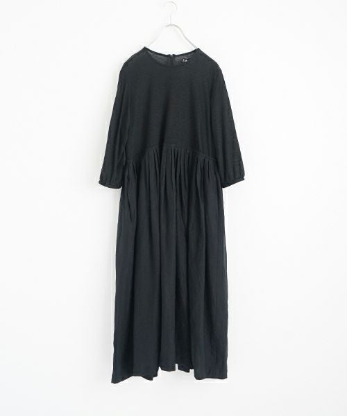 Mochi モチ panel tuck dress [black]ms22-op-05