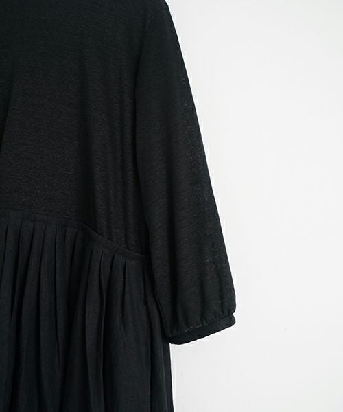 Mochi モチ panel tuck dress [black]ms22-op-05