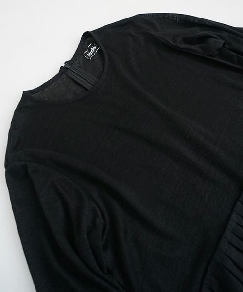 Mochi モチ panel tuck dress [black]ms22-op-05