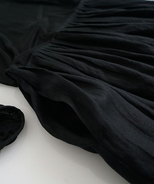 Mochi モチ panel tuck dress [black]ms22-op-05