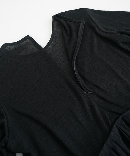 Mochi モチ panel tuck dress [black]ms22-op-05