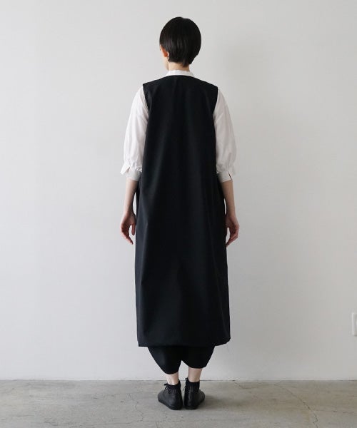 Mochi / モチvest dress [black]ma21-op-04