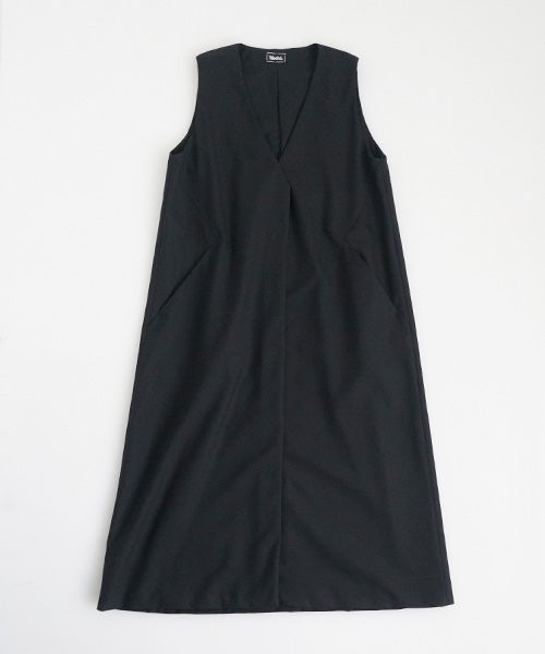 Mochi / モチvest dress [black]ma21-op-04