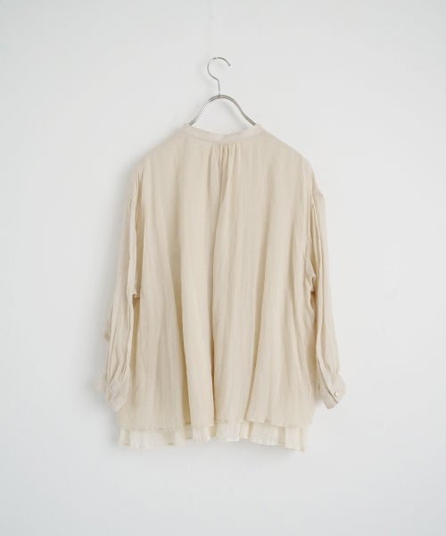 suzuki takayukiスズキタカユキlayered blouse [S261-09/mist white]