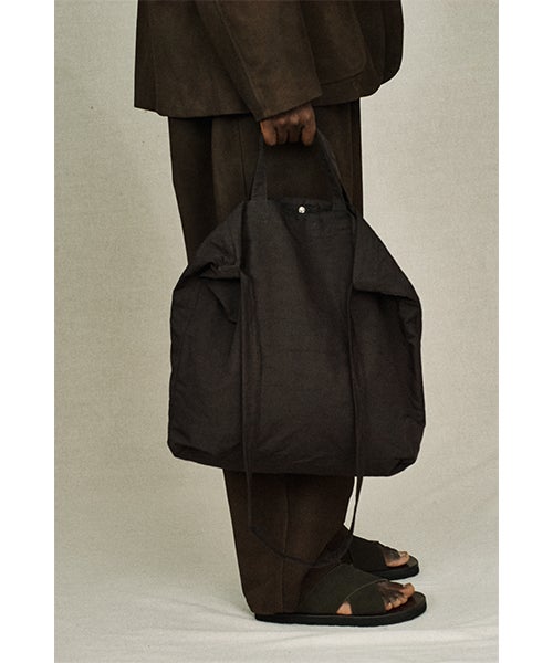 YOKO SAKAMOTOヨーコサカモトRESEARCHER BAG LARGE　[BLACK/YS - 26SS - BAG - NL - L]トートバッグ