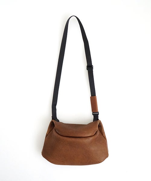 macromauro マクロマウロDEER LEATHER TONYBOB[brown]ディアレザートニーボブミニ がま口ショルダーバッグ
