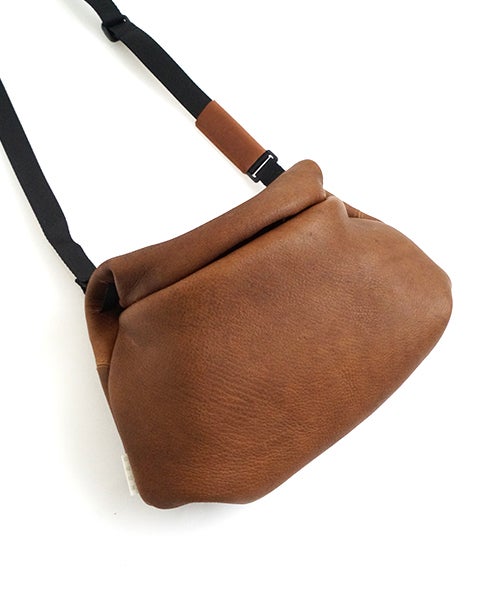 macromauro マクロマウロDEER LEATHER TONYBOB[brown]ディアレザートニーボブミニ がま口ショルダーバッグ