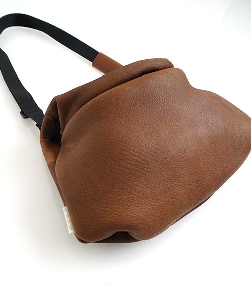 macromauro マクロマウロDEER LEATHER TONYBOB[brown]ディアレザートニーボブミニ がま口ショルダーバッグ