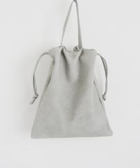 Mochiモチdrawstring bag (m) [green gray/ma-pro-01]鹿革 巾着バッグ Mochiモチdrawstring bag (m) [green gray/ma-pro-01]鹿革 巾着バッグ 