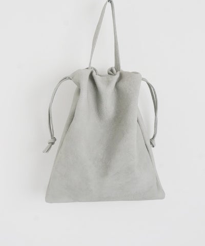 Mochiモチdrawstring bag (m) [green gray/ma-pro-01]鹿革 巾着バッグ Mochiモチdrawstring bag (m) [green gray/ma-pro-01]鹿革 巾着バッグ 