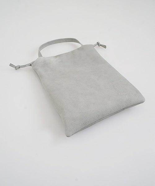 Mochiモチdrawstring bag (m) [greven gray/ma-pro-01]鹿革 巾着バッグ 