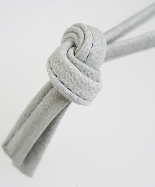 Mochiモチdrawstring bag (m) [green gray/ma-pro-01]鹿革 巾着バッグ 