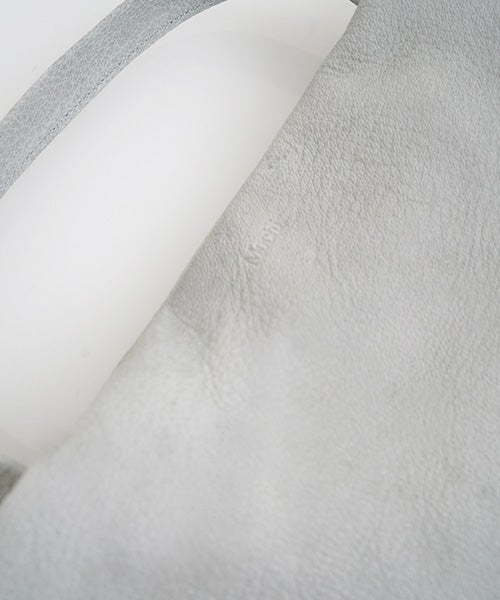 Mochiモチdrawstring bag (m) [green gray/ma-pro-01]鹿革 巾着バッグ 