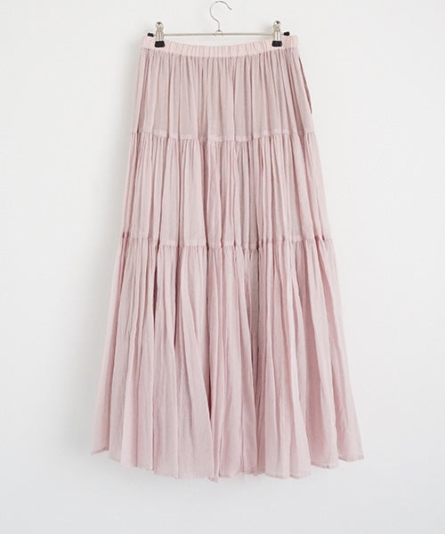 suzuki takayuki スズキタカユキtiered skirt [S261-25/pale foggy rose]ロングスカート