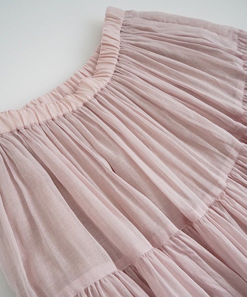 suzuki takayuki スズキタカユキtiered skirt [S261-25/pale foggy rose]ロングスカート
