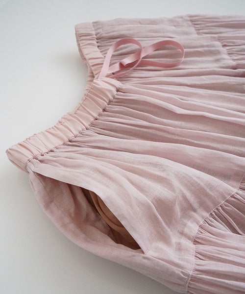 suzuki takayuki スズキタカユキtiered skirt [S261-25/pale foggy rose]ロングスカート
