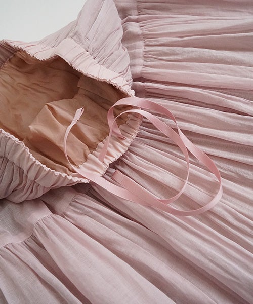 suzuki takayuki スズキタカユキtiered skirt [S261-25/pale foggy rose]ロングスカート