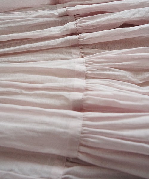 suzuki takayuki スズキタカユキtiered skirt [S261-25/pale foggy rose]ロングスカート