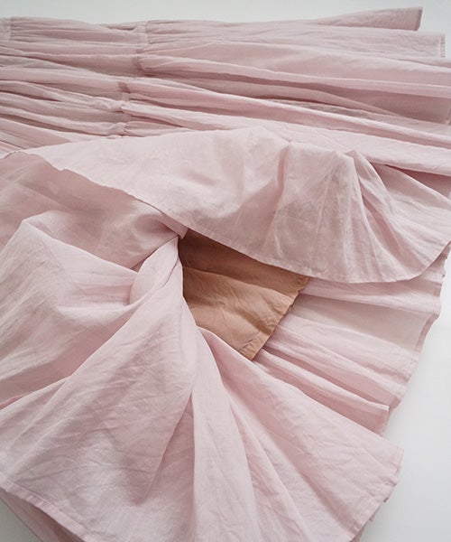 suzuki takayuki スズキタカユキtiered skirt [S261-25/pale foggy rose]ロングスカート