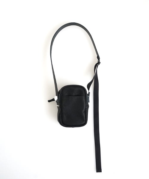 macromauro マクロマウロDEER LEATHER BOX BAG S black