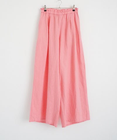 uzuki takayukiスズキタカユキgarthered pants II [S261-26ss/pink]ギャザーパンツ