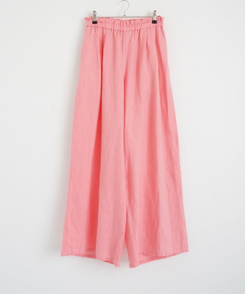 uzuki takayukiスズキタカユキgarthered pants II [S261-26ss/pink]ギャザーパンツ