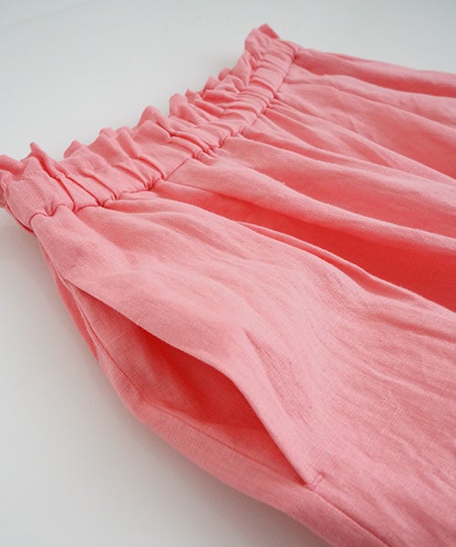 uzuki takayukiスズキタカユキgarthered pants II [S261-26ss/pink]ギャザーパンツ