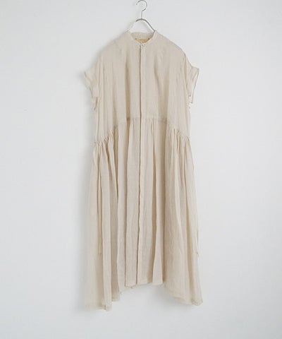 suzuki takayukiスズキタカユキband-sleeve dress [S261-23/mist white］バンドスリーヴドレス