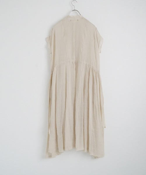 suzuki takayukiスズキタカユキband-sleeve dress [S261-23/mist white］バンドスリーヴドレス