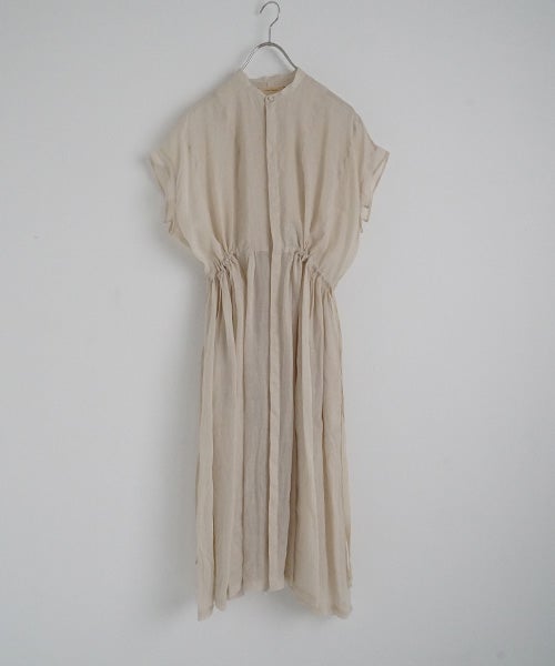 suzuki takayukiスズキタカユキband-sleeve dress [S261-23/mist white］バンドスリーヴドレス