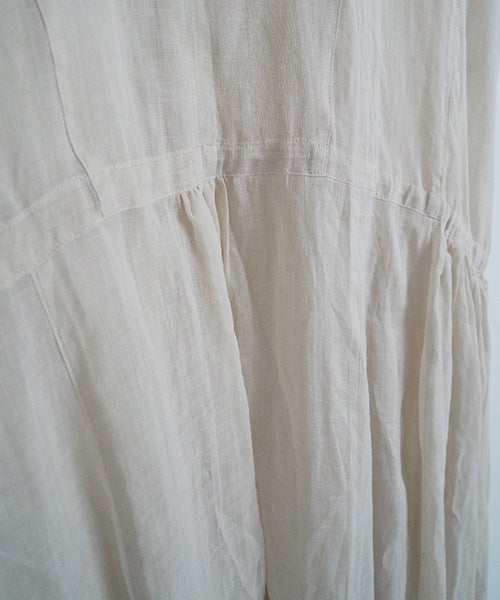 suzuki takayukiスズキタカユキband-sleeve dress [S261-23/mist white］バンドスリーヴドレス