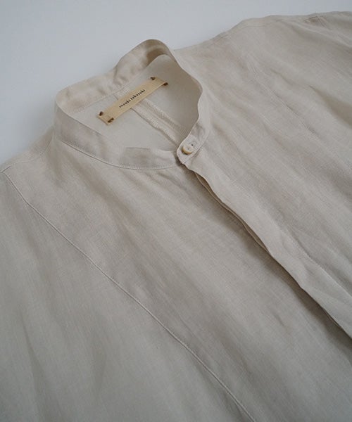 suzuki takayukiスズキタカユキband-sleeve dress [S261-23/mist white］バンドスリーヴドレス