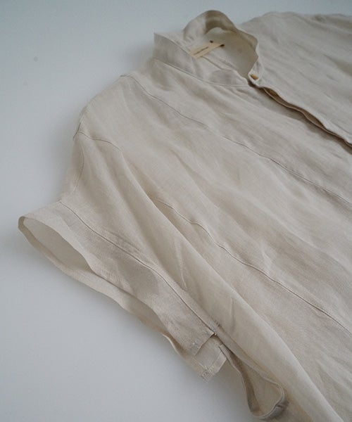 suzuki takayukiスズキタカユキband-sleeve dress [S261-23/mist white］バンドスリーヴドレス