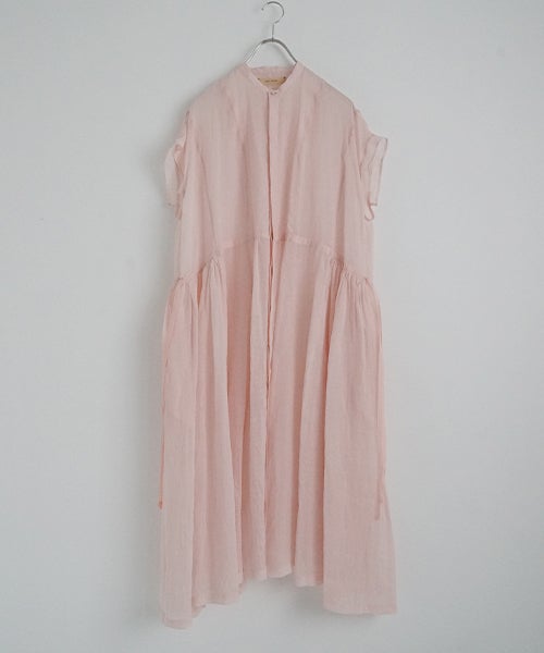  suzuki takayukiスズキタカユキband-sleeve dress [S261-23/pale peach blossom］バンドスリーヴドレス 