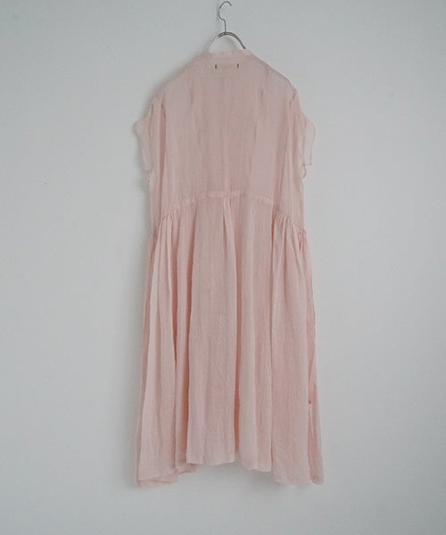  suzuki takayukiスズキタカユキband-sleeve dress [S261-23/pale peach blossom］バンドスリーヴドレス 