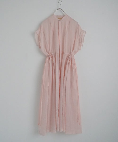  suzuki takayukiスズキタカユキband-sleeve dress [S261-23/pale peach blossom］バンドスリーヴドレス 