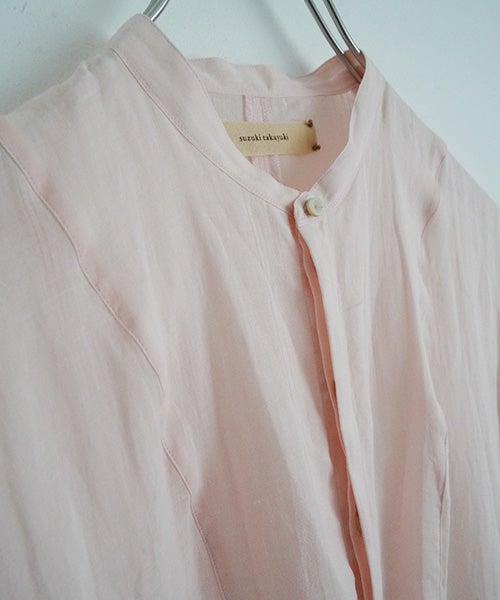  suzuki takayukiスズキタカユキband-sleeve dress [S261-23/pale peach blossom］バンドスリーヴドレス 