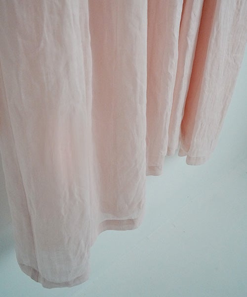 suzuki takayukiスズキタカユキband-sleeve dress [S261-23/pale peach blossom］バンドスリーヴドレス 