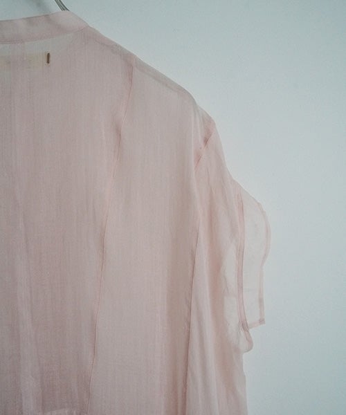  suzuki takayukiスズキタカユキband-sleeve dress [S261-23/pale peach blossom］バンドスリーヴドレス 