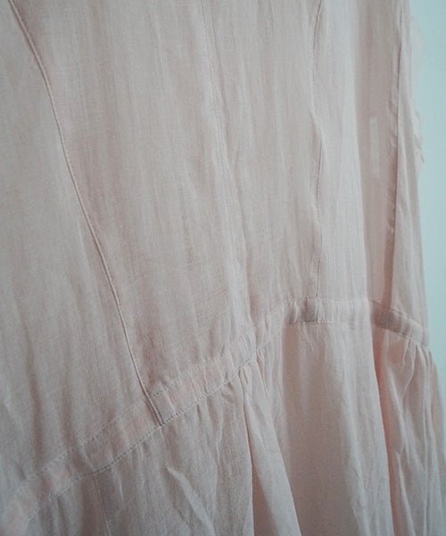  suzuki takayukiスズキタカユキband-sleeve dress [S261-23/pale peach blossom］バンドスリーヴドレス 