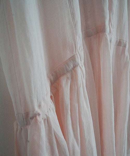  suzuki takayukiスズキタカユキband-sleeve dress [S261-23/pale peach blossom］バンドスリーヴドレス 