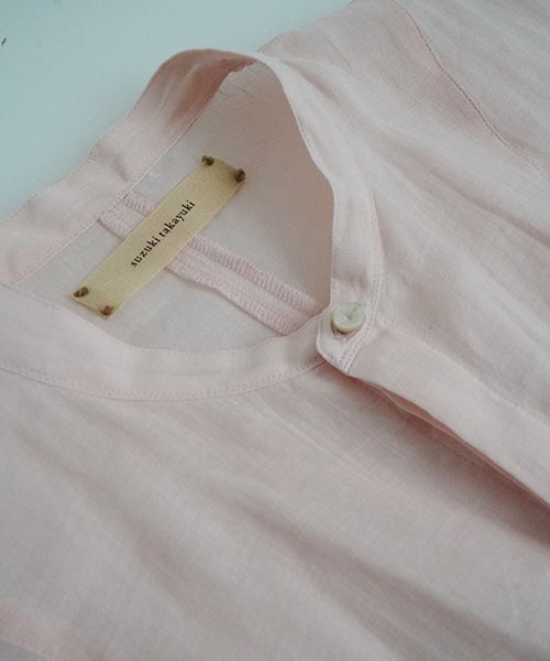  suzuki takayukiスズキタカユキband-sleeve dress [S261-23/pale peach blossom］バンドスリーヴドレス 