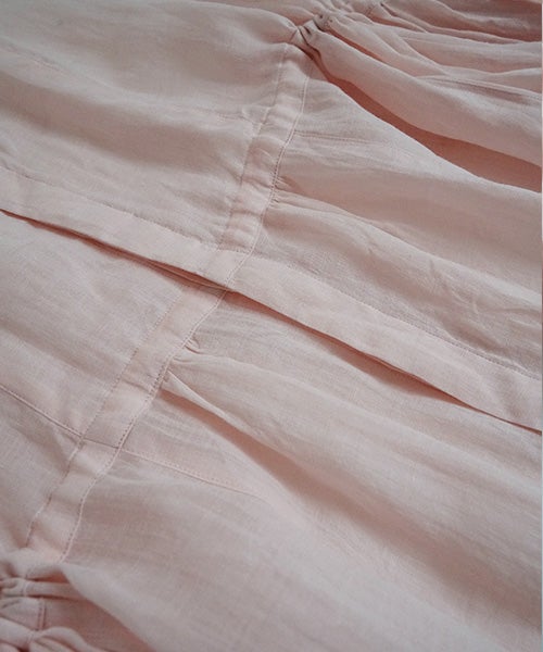  suzuki takayukiスズキタカユキband-sleeve dress [S261-23/pale peach blossom］バンドスリーヴドレス 