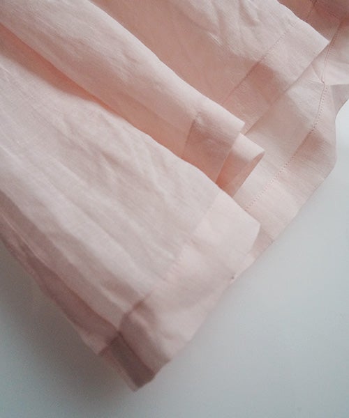  suzuki takayukiスズキタカユキband-sleeve dress [S261-23/pale peach blossom］バンドスリーヴドレス 