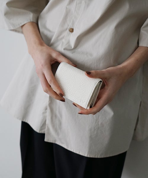 VU PRODUCTB12 mini walletdeer leather /white